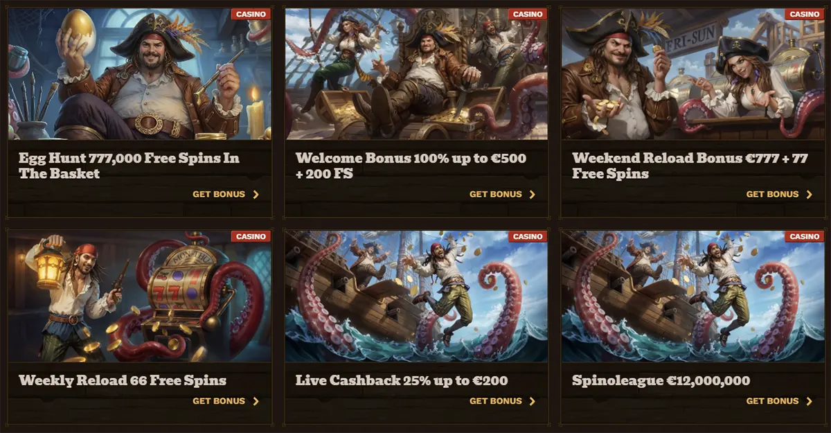 Ontvang de maximale bonussen bij FatPirate Casino