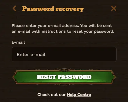 Stel je FatPirate Casino-profielwachtwoord opnieuw in